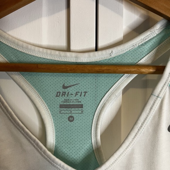 Nike Tank Top Women's Dry-Fit Run Racerback Geometric Designs Mint Green M - Picture 3 of 8
